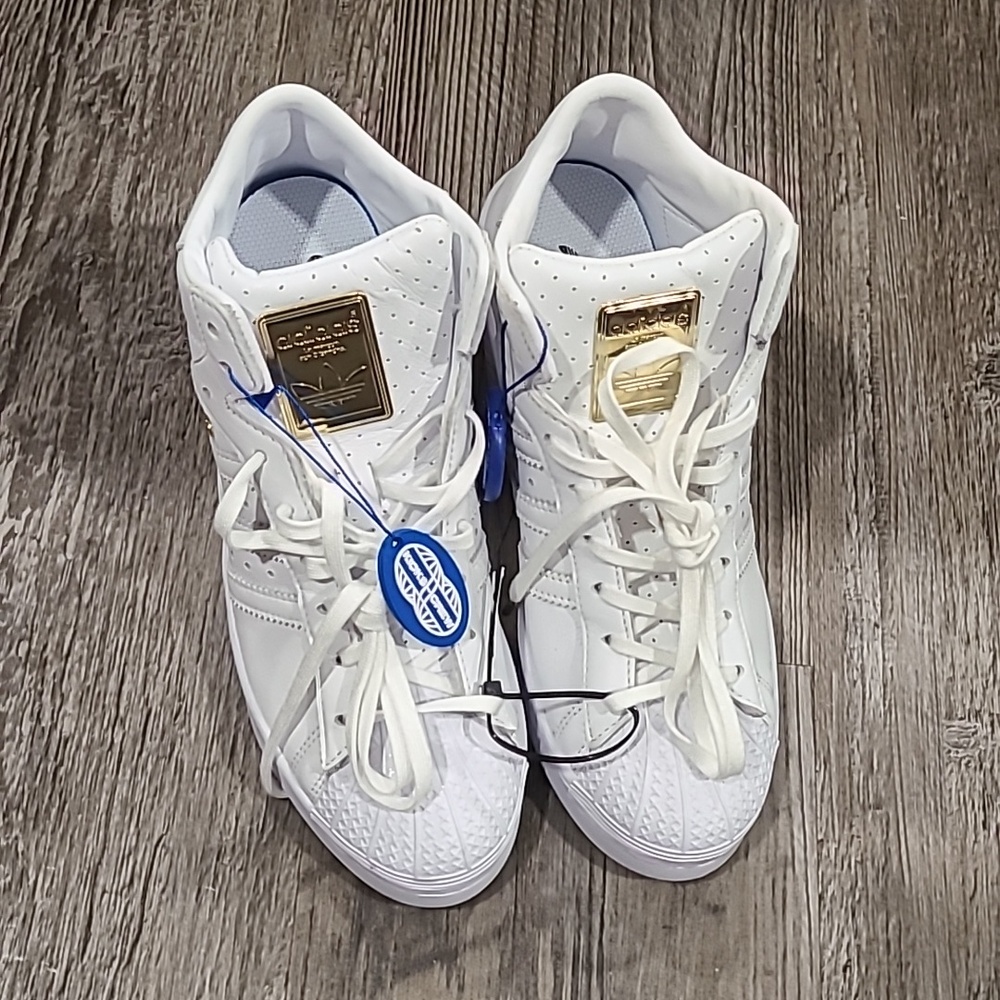 Adidas Superstar Ellure White Gold Metallic Size 6.5 - Picture 5 of 8